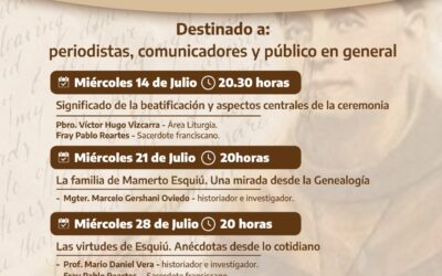 Miércoles de charlas desde lo profundo de Esquiú